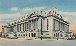 Amerikaans postkantoor, 1942 door Caufield and Shook