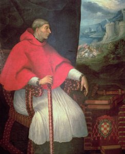 Portret van kardinaal Francisco Ximenez de Cisneros (1437-1517) door Caxesi or Caxete Eugenio Caxes