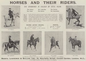 Advertentie, paarden en hun ruiters