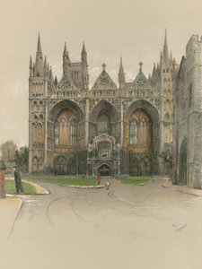 Kathedraal van Peterborough door Cecil Charles Windsor Aldin