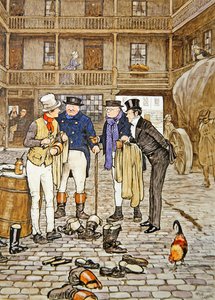Sam bij de White Hart door Cecil Charles Windsor Aldin