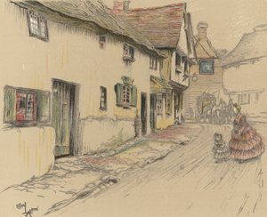 The George Inn, Dorchester door Cecil Charles Windsor Aldin
