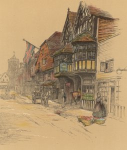 The George Inn, Salisbury door Cecil Charles Windsor Aldin