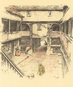 The New Inn, Gloucester door Cecil Charles Windsor Aldin