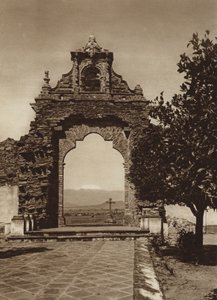 Mexico: Ingang naar het Atrium van de Kerk van Acatepec