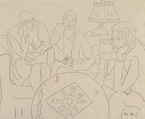 Het Ludo-spel door Cedric Morris