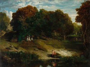 In het bos door Celestin Francois Nanteuil
