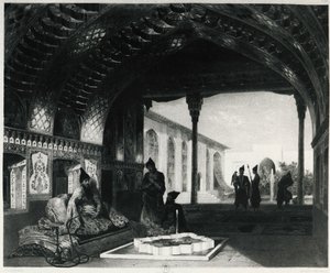 De Spiegelzaal in het Paleis van de Sardar van Jerevan, door Celestin Francois Nanteuil (1813-1873), Armenië door Celestin Francois Nanteuil