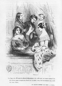 De Premiers Gentilhommes theaterloge, illustratie uit 
