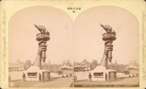 Kolossale hand en fakkel, Vrijheid, Centennial Exhibition, Philadelphia
