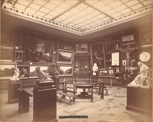 Uitzicht op de Kunst Annexe in de Spaanse Sectie van de Centennial Exposition
