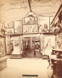 Uitzicht op het hoofdgebouw in het Spaanse gedeelte van de Centennial Exposition
