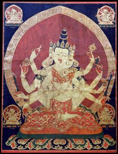 Guhyasamaja Akshobhyavajra Thanka, 17e eeuw door Central Asian Art.
