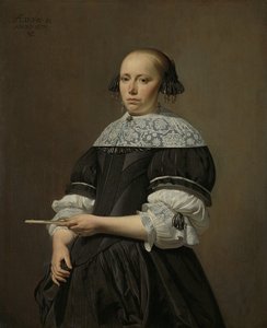 Portret van Elisabeth van Kessel, 1671 door Cesar Boetius van Everdingen