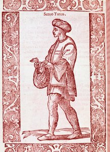 "Turkse slaafkostuum" uit "Degli habiti antichi e moderni" 1590 (gravure) door Cesare (after) Vecellio