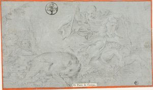 Kopie van Scène uit het Leven van Sulla fresco, in de Zaal van Saturnus, Pitti Paleis