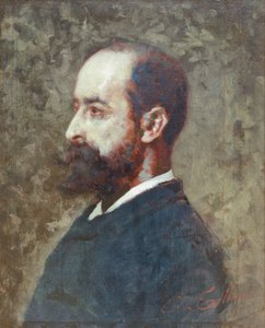 Portret van Ambrogio Raffele door Cesare Tallone