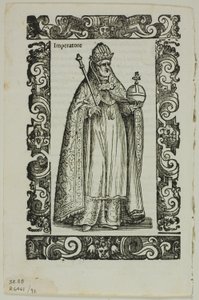 Blad uit Habiti antichi e moderni, plaat 92 uit Houtsneden uit Boeken van de XVI Eeuw