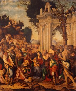 De Aanbidding van de Wijzen door Cesare da Sesto
