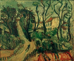Landschap met huizen