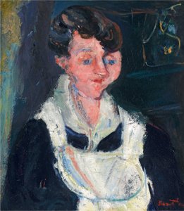 La Soubrette (Wachtende dienstmeid), ca. 1933 (olieverf op doek) door Chaim Soutine