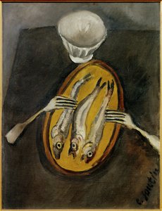 Stilleven met haringen, ca.1916 (schilderij op doek) door Chaim Soutine