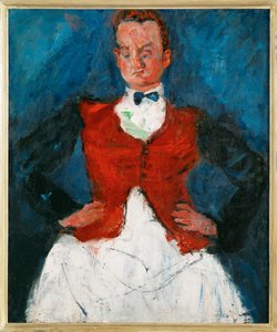 De hoofdkelner, c.1927 (schilderij op doek)