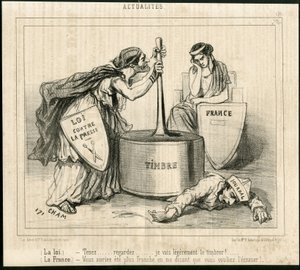 Illustratie van Cham (1819-1879) in Le Charivari