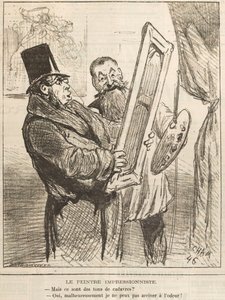 Le peintre impressionniste: Mais ce sont des tons de cadavre..., 1877