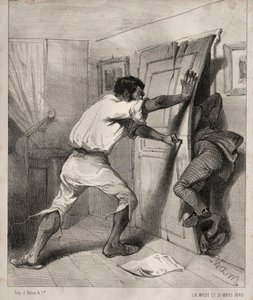 Een te opdringerige schuldeiser, 1840 door Cham