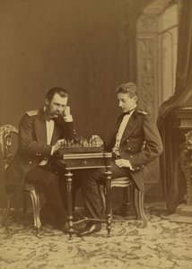 Grootvorst Konstantin Nikolaevitsj van Rusland (1827-1892) en grootvorst Konstantin Konstantinovitsj van Rusland (1858-1915), door Bergamasco, Charles (Karl) (1830-1896)