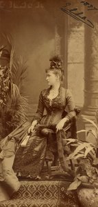 Portret van grootvorstin Elizaveta Fjodorovna (1864-1918), prinses Elizabeth van Hessen en bij Rijn, door Bergamasco, Charles (Karl) (1830-1896) door Charles Bergamasco