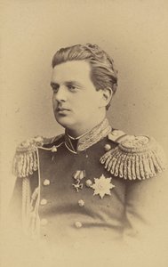 Portret van grootvorst Vladimir Alexandrovitsj van Rusland (1847-1909), door Bergamasco, Charles (Karl) (1830-1896)