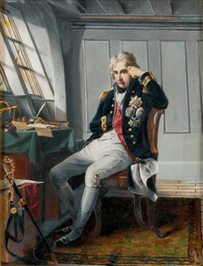 Burggraaf Horatio Nelson (1758-1805), voor de Slag bij Trafalgar, 21 oktober 1805, ca. 1854 door Charles (after) Lucy