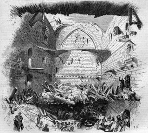 De instorting van het Paviljoen van Vincennes, 29 november door Charles (after) Yriarte