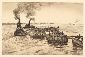 Kanaalboten en sleepboten door Charles A. Platt