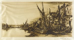 De Theems bij Limehouse door Charles A. Vanderhoof