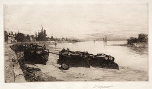 Modderboten op de Theems, 1883