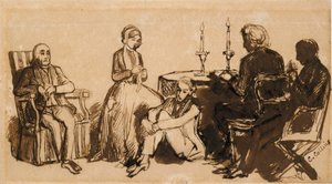 Een Avond in het Huis van de Combes, 1850-1851 door Charles Allston Collins
