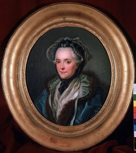 Portret van Marie-Louise-Nicole, hertogin van Enville (1716-1797). Schilderij door Charles Amedee Philippe van Loo (1719-1795)
