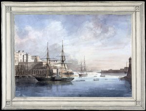 Uitzicht op Malta door Charles Andrew Dyce