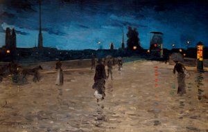 Le Pont de Pierre, Rouen, 1881 door Charles Angrand