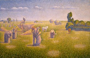 De Oogsters, 1892 door Charles Angrand