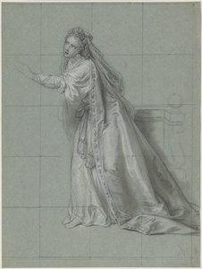 Studie van een naar links gekeerde vrouw (Rodugune)