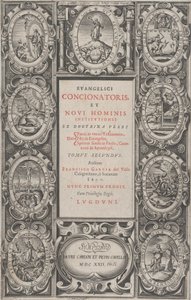 Frontispice voor Evangelicus Concionatoris, et Novi Hominis Institutionis, 1622 door Charles Audran