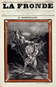 La marseillaise tekening verschenen in de krant la fronde door Charles Auguste Loye