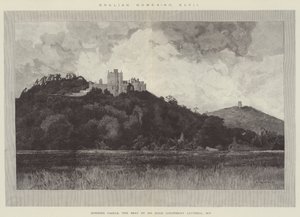 Dunster Castle, de Zetel van de Heer Hugh Courtenay Luttrell, MP door Charles Auguste Loye