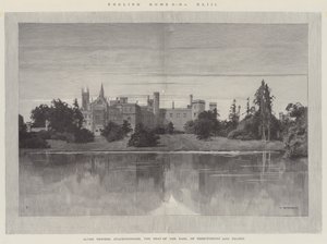 Engelse huizen, Alton Towers, Staffordshire, de zetel van de Graaf van Shrewsbury en Talbot door Charles Auguste Loye