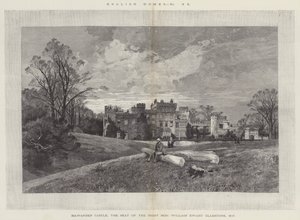 Hawarden Castle, de zetel van de zeer eerbiedwaardige William Ewart Gladstone, MP door Charles Auguste Loye