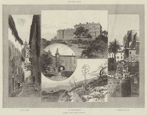 Hyeres, zuidkust van Frankrijk door Charles Auguste Loye